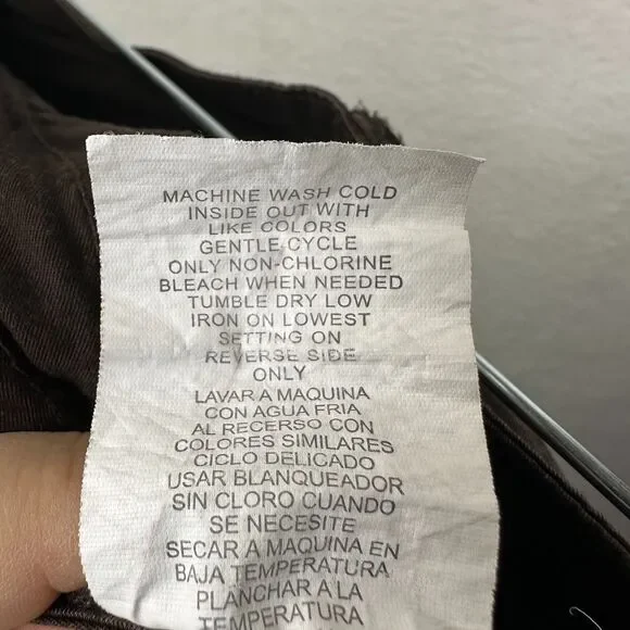 2/$30 Vintage Rewind Crop Capri Pants Size 5 Brown Y2K Sporty Coquette Low Rise - Picture 11 of 12